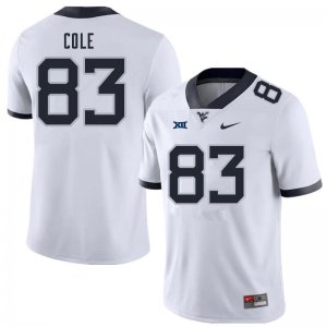 Men's West Virginia Mountaineers NCAA #83 CJ Cole White Authentic Nike Stitched College Football Jersey XB15F50AC